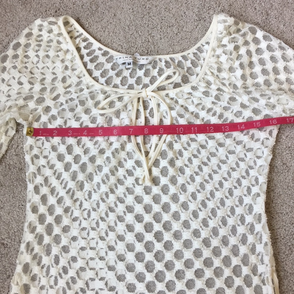 Trina Turk Bell Sleeve Top/Suit Cover Up Med - Picture 2 of 8